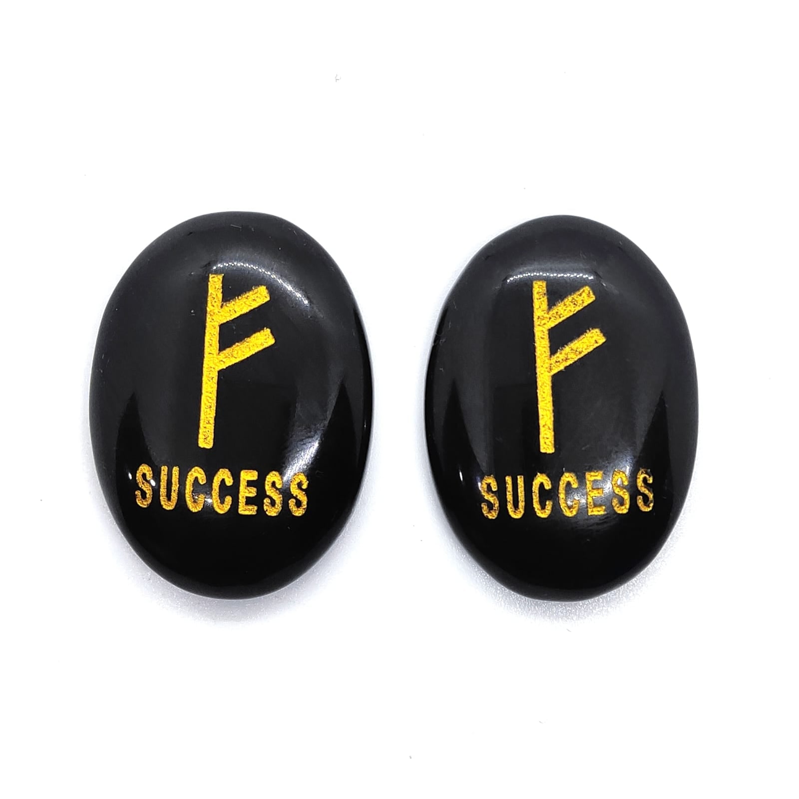 Black Agate success Symbol Coin Natural With Certified